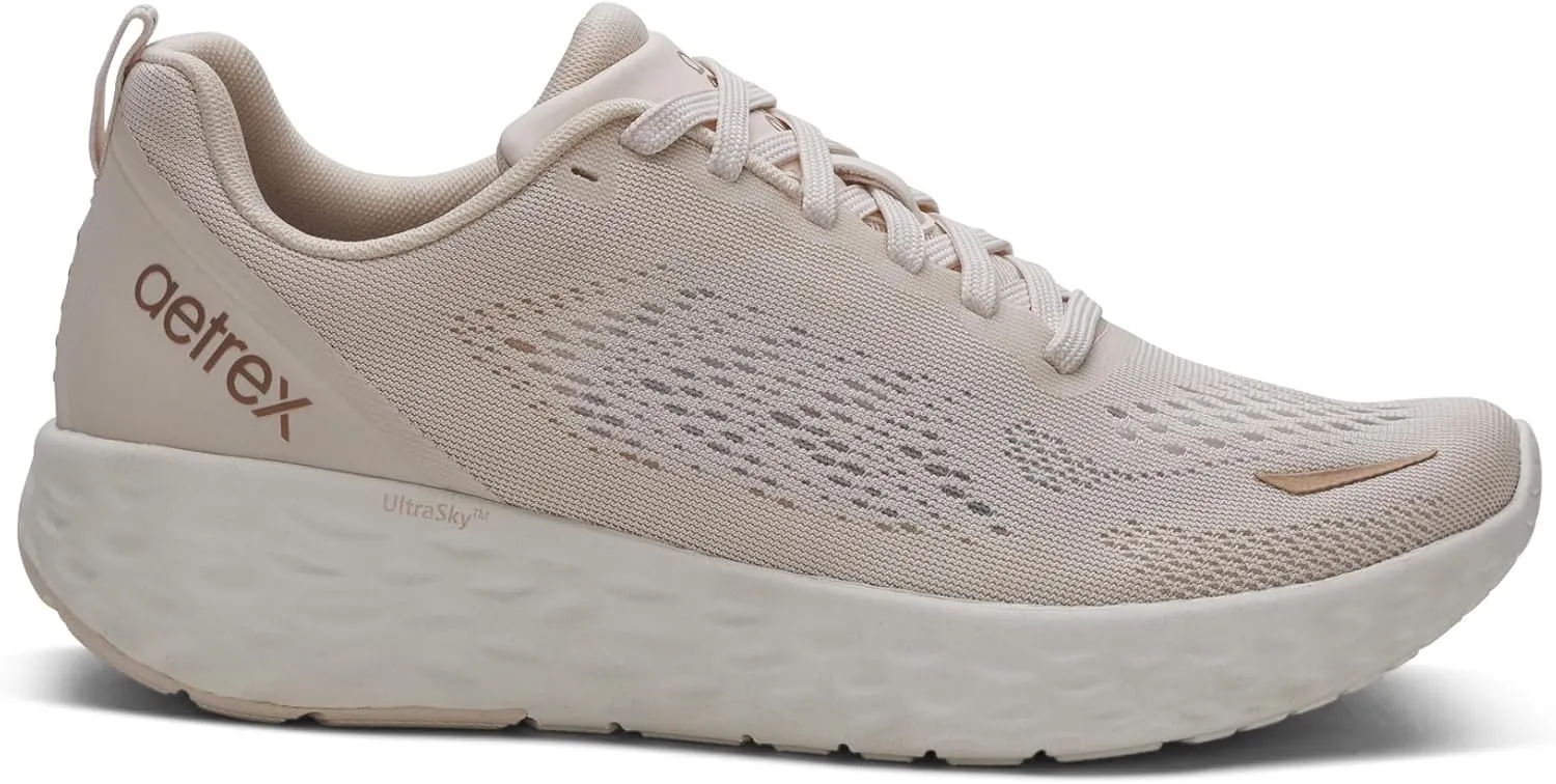 Aetrex Women's Danika Orthopedic Arch Support Sneakers - Breathable Extra Padded Heel Comfort