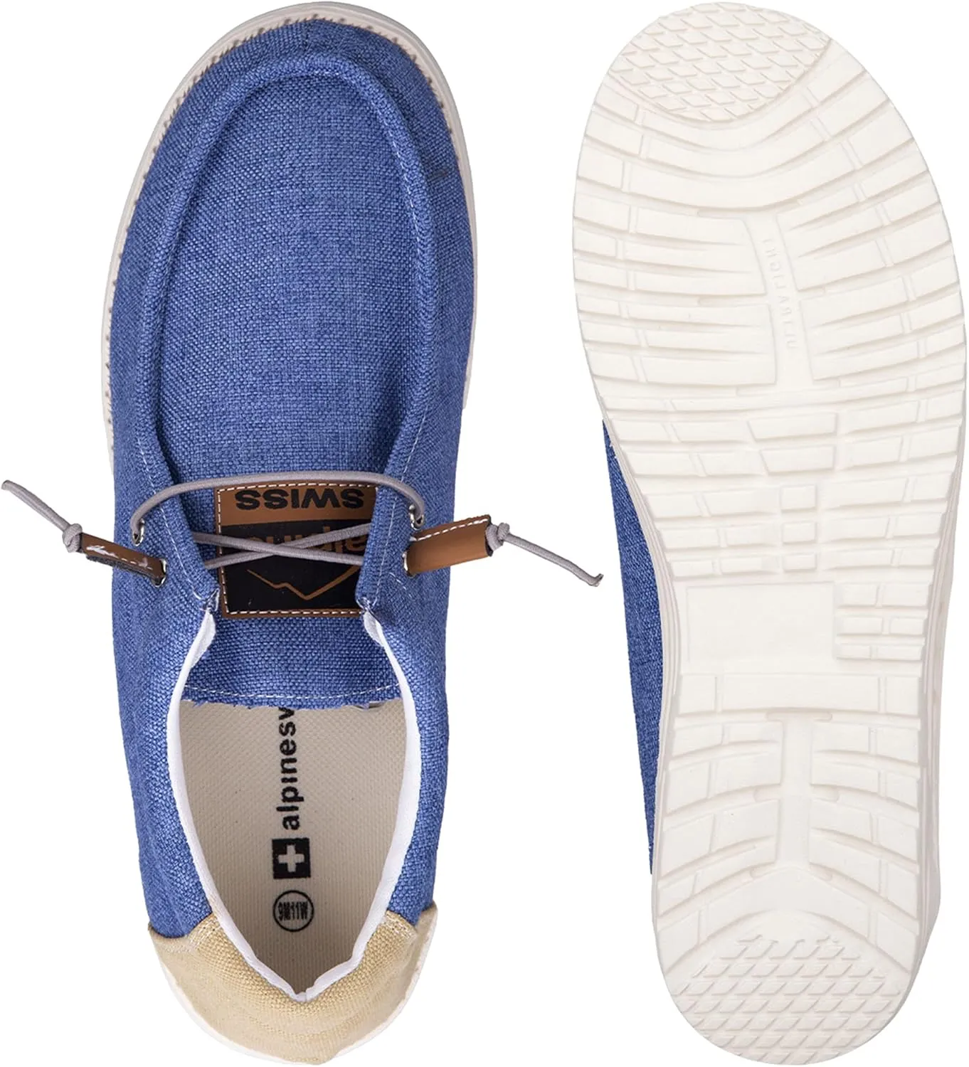 Alpine Swiss Flynn Mens Boat Shoes | Lightweight Slip-On Loafers | Moc Toe Sailing Deck Shoe | Breathable Water-Resistant Summer Footwear | Travel | Light Enough to Float