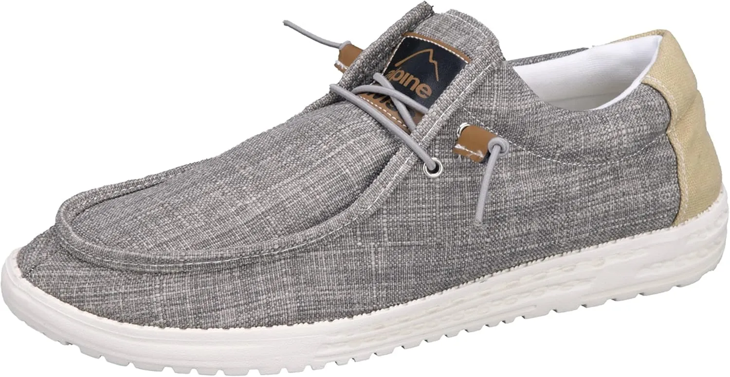 Alpine Swiss Flynn Mens Boat Shoes | Lightweight Slip-On Loafers | Moc Toe Sailing Deck Shoe | Breathable Water-Resistant Summer Footwear | Travel | Light Enough to Float