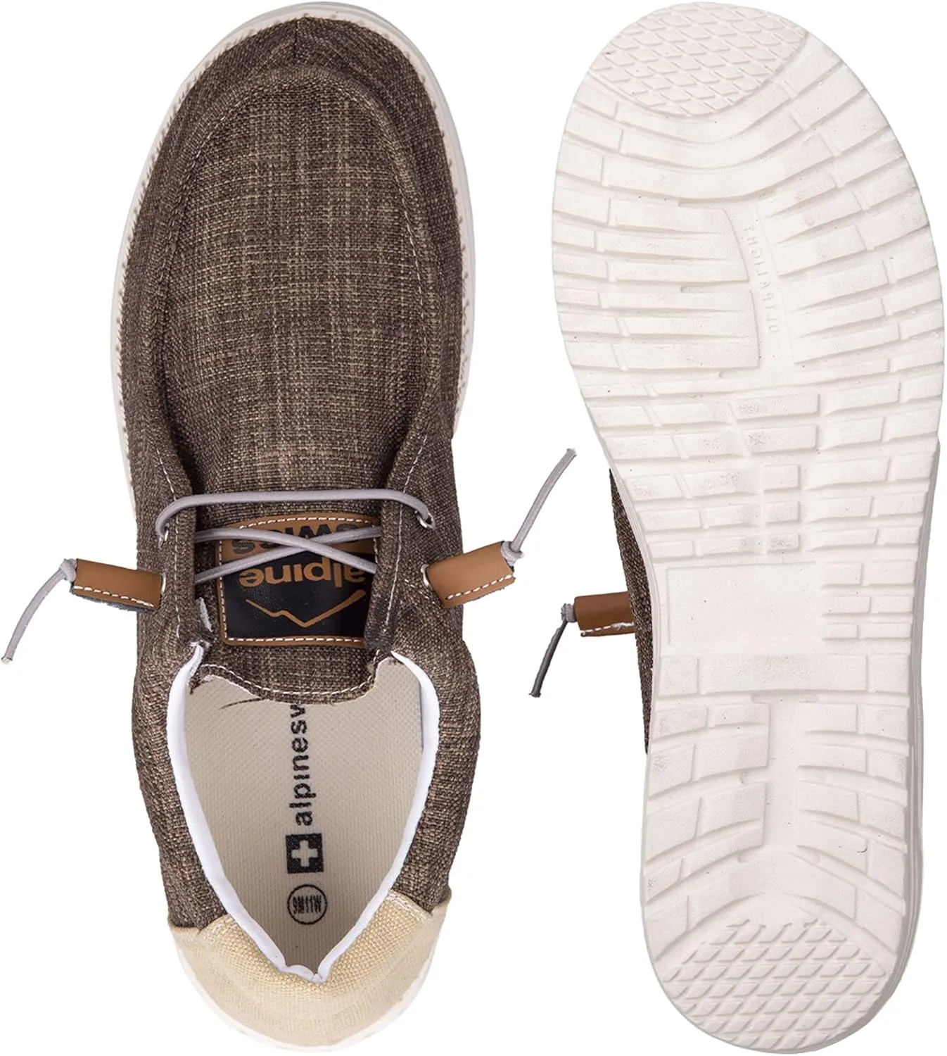 Alpine Swiss Flynn Mens Boat Shoes | Lightweight Slip-On Loafers | Moc Toe Sailing Deck Shoe | Breathable Water-Resistant Summer Footwear | Travel | Light Enough to Float