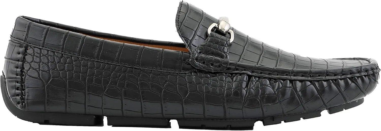 Amali Cola - Driving Moccasins for Men – Mens Slip On Loafers, Moccasins, Slip-on Dress Shoes - Driving Loafers with Matching Color Bit