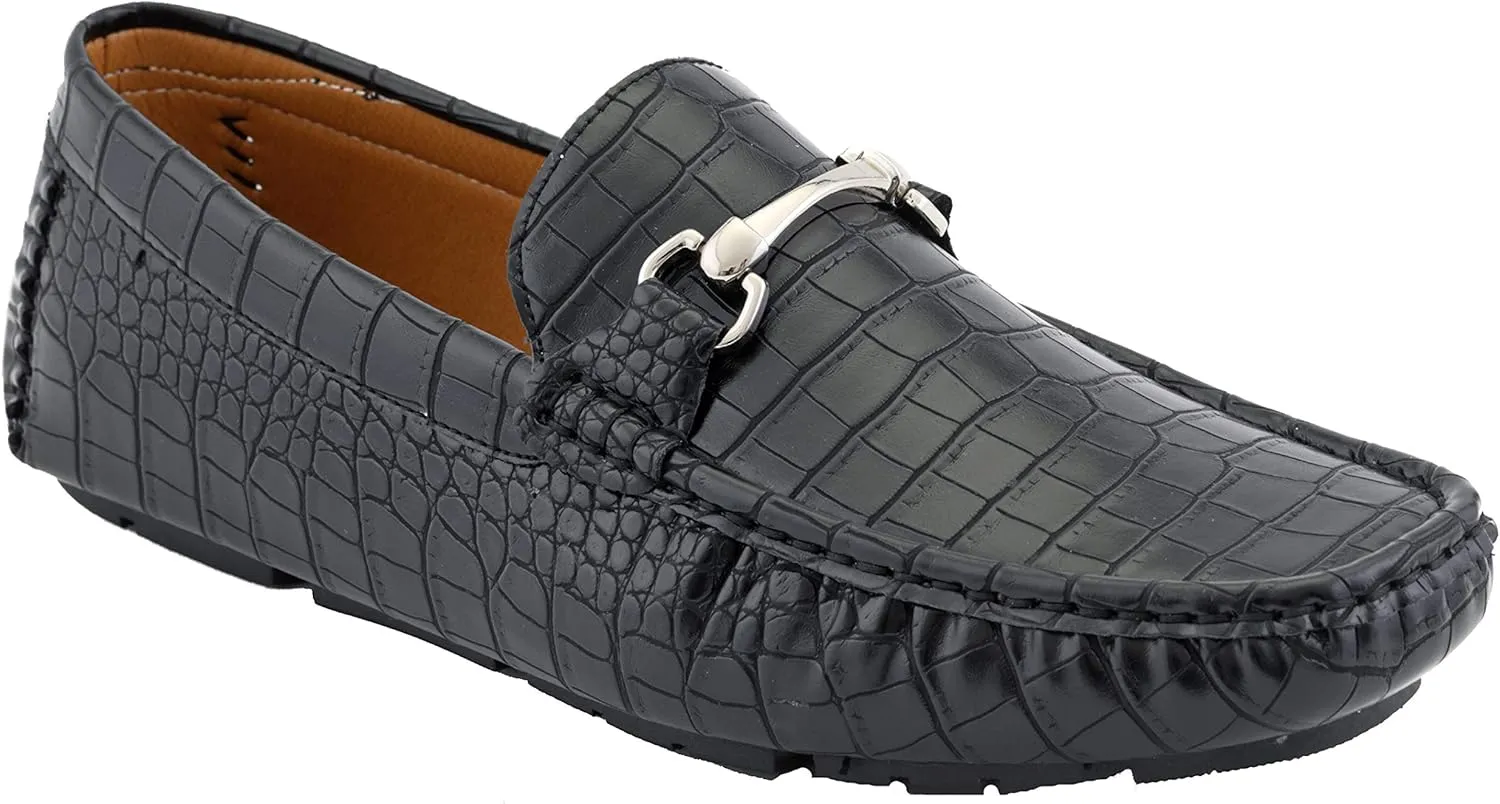 Amali Cola - Driving Moccasins for Men – Mens Slip On Loafers, Moccasins, Slip-on Dress Shoes - Driving Loafers with Matching Color Bit
