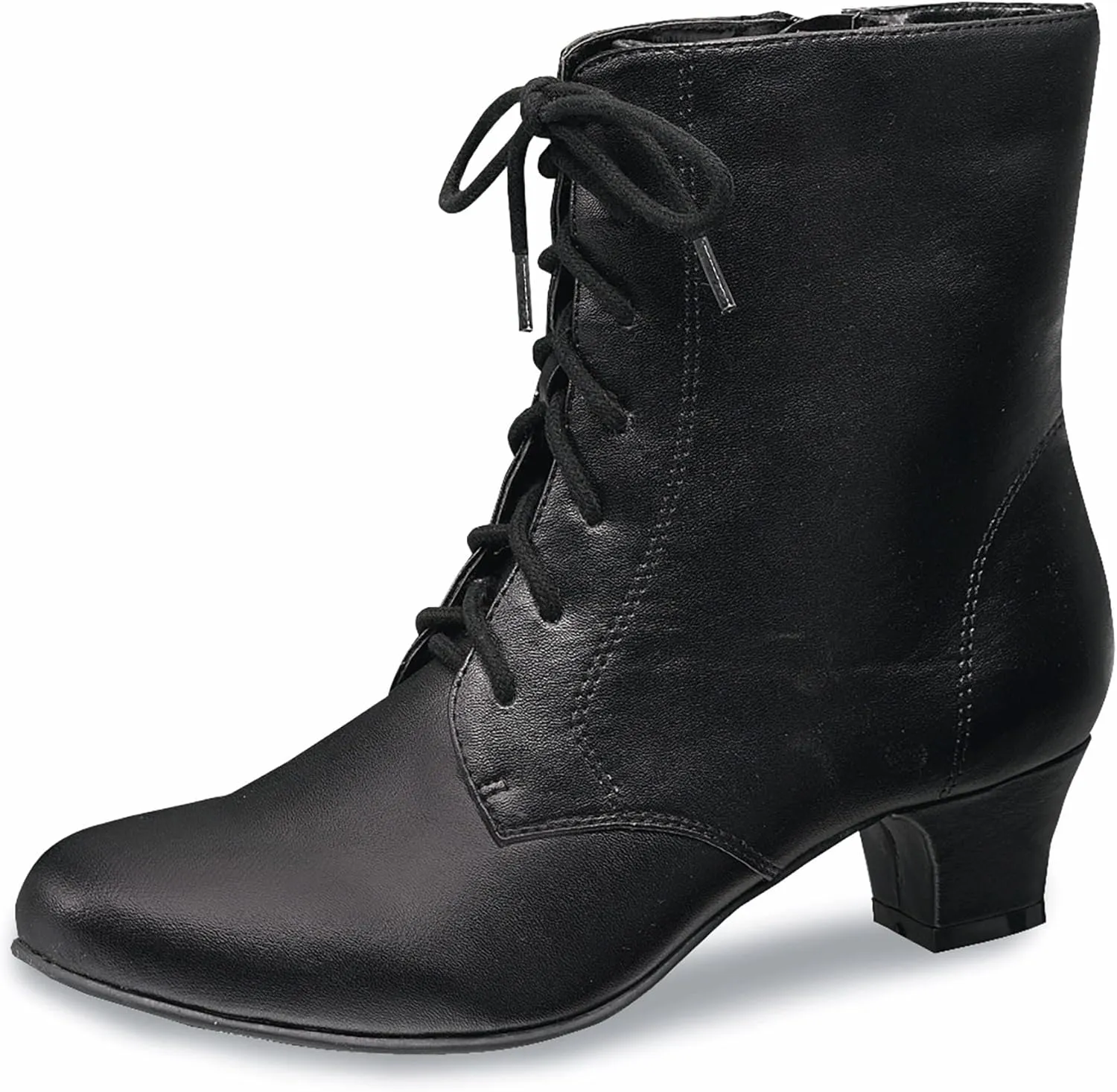 AmeriMark Jada Lace Up Ankle Boots Low Heeled Boots for Women