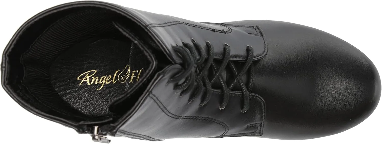 AmeriMark Jada Lace Up Ankle Boots Low Heeled Boots for Women