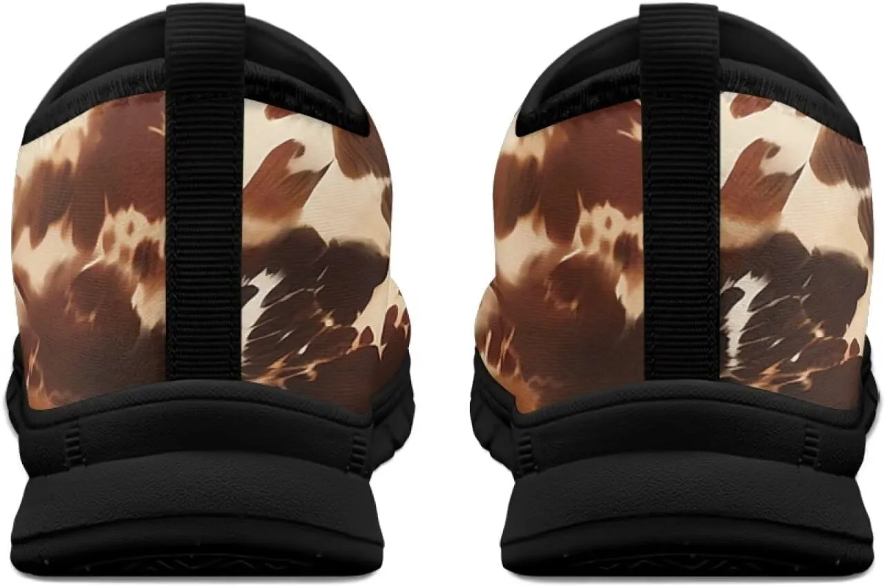 Animal Print Casual Shoes for Women Slip on Sneakers Hands Free Shoes for Outdoor Travel Shopping