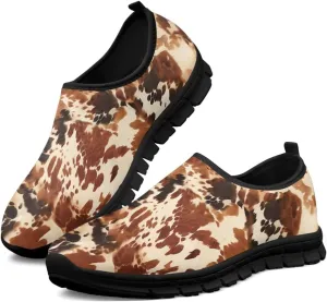 Animal Print Casual Shoes for Women Slip on Sneakers Hands Free Shoes for Outdoor Travel Shopping