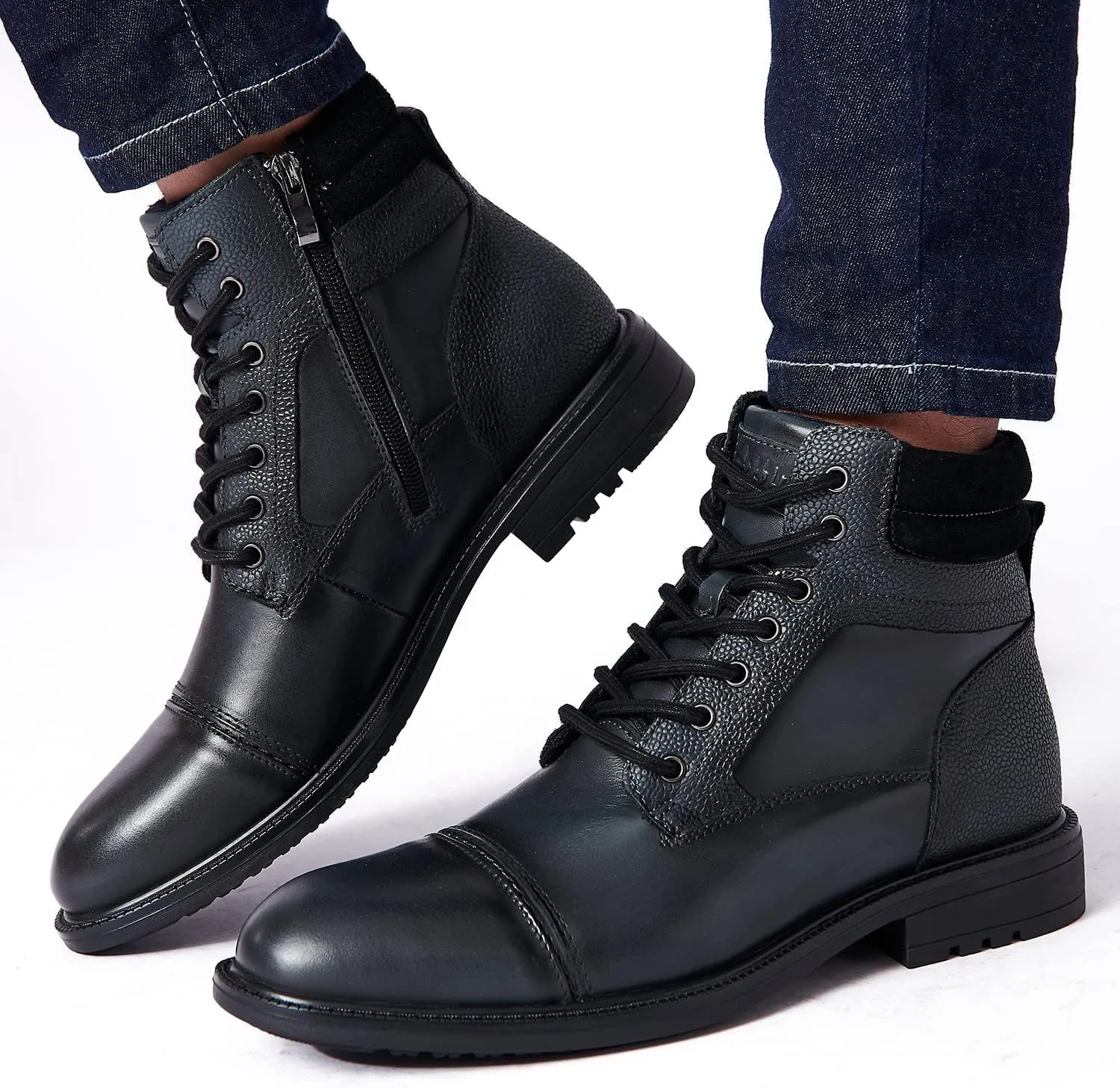 Arkbird Mens Chelsea Boots, Stylish and Comfort Leather Chukka Ankle Boots with Zipper