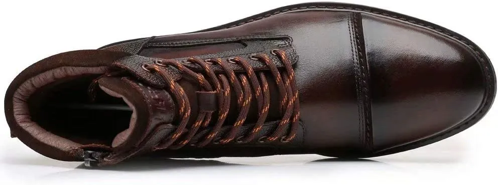 Arkbird Mens Chelsea Boots, Stylish and Comfort Leather Chukka Ankle Boots with Zipper