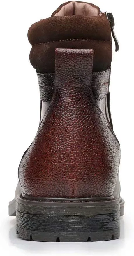 Arkbird Mens Chelsea Boots, Stylish and Comfort Leather Chukka Ankle Boots with Zipper