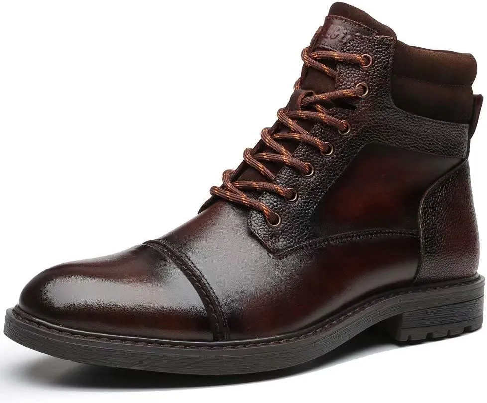Arkbird Mens Chelsea Boots, Stylish and Comfort Leather Chukka Ankle Boots with Zipper