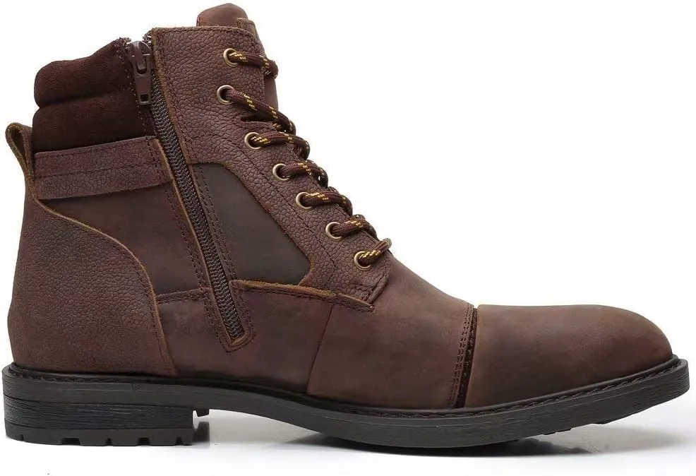 Arkbird Mens Chelsea Boots, Stylish and Comfort Leather Chukka Ankle Boots with Zipper