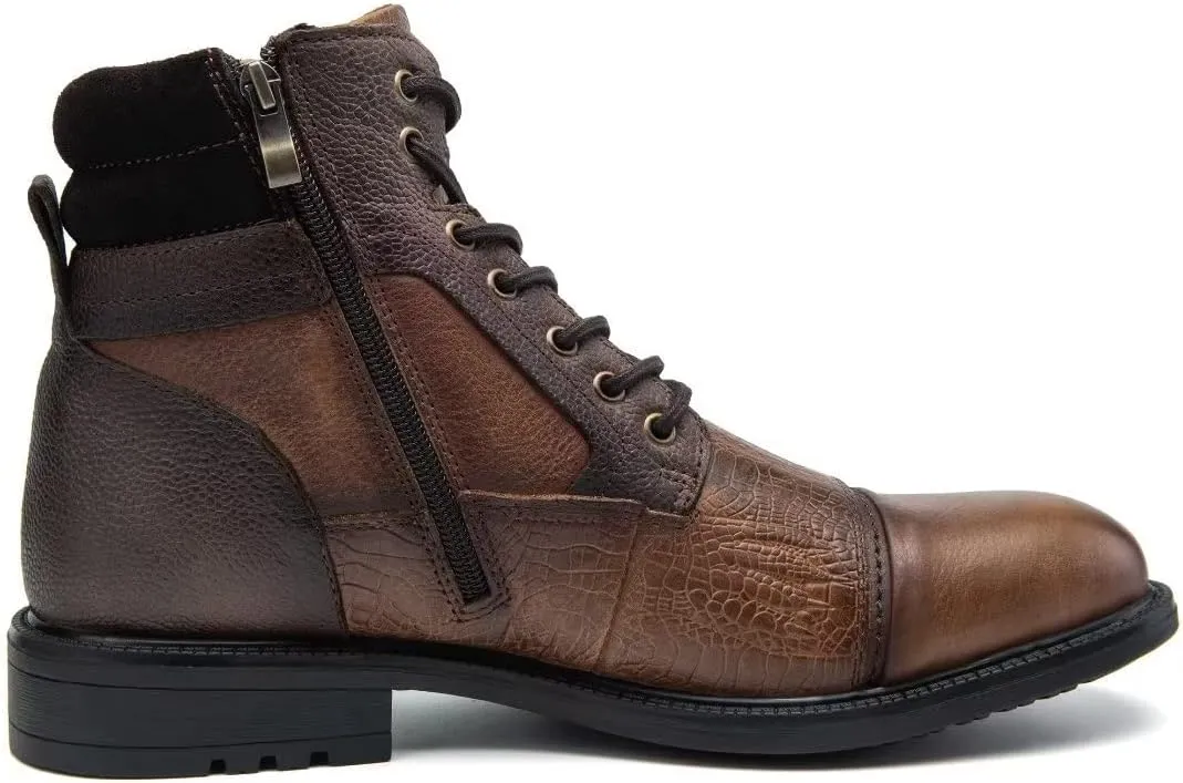 Arkbird Mens Chelsea Boots, Stylish and Comfort Leather Chukka Ankle Boots with Zipper