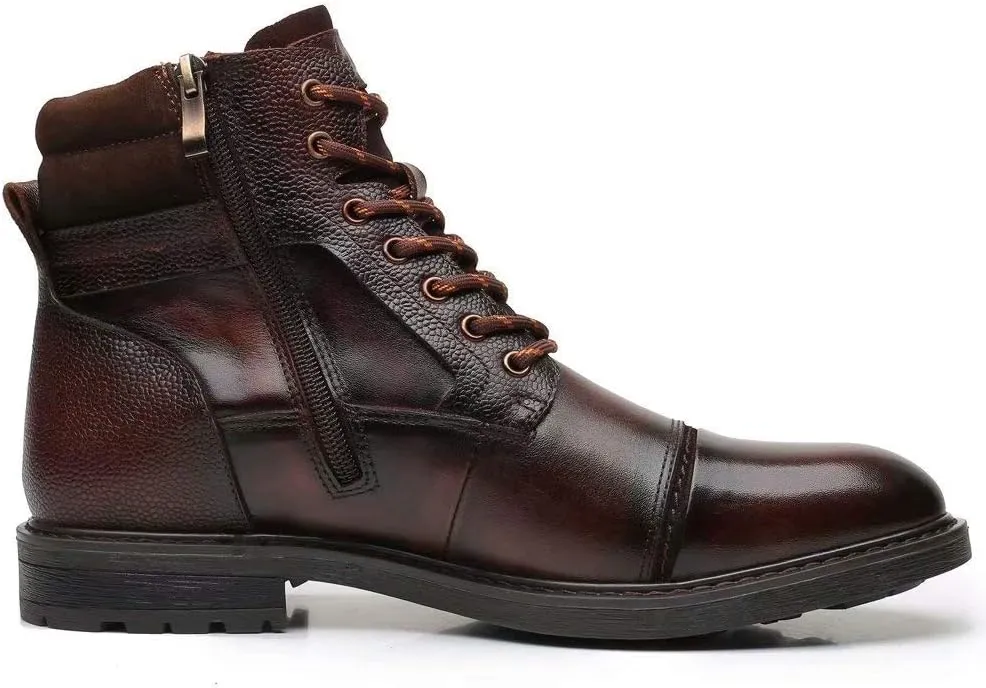 Arkbird Mens Chelsea Boots, Stylish and Comfort Leather Chukka Ankle Boots with Zipper