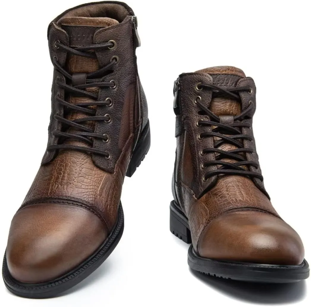 Arkbird Mens Chelsea Boots, Stylish and Comfort Leather Chukka Ankle Boots with Zipper