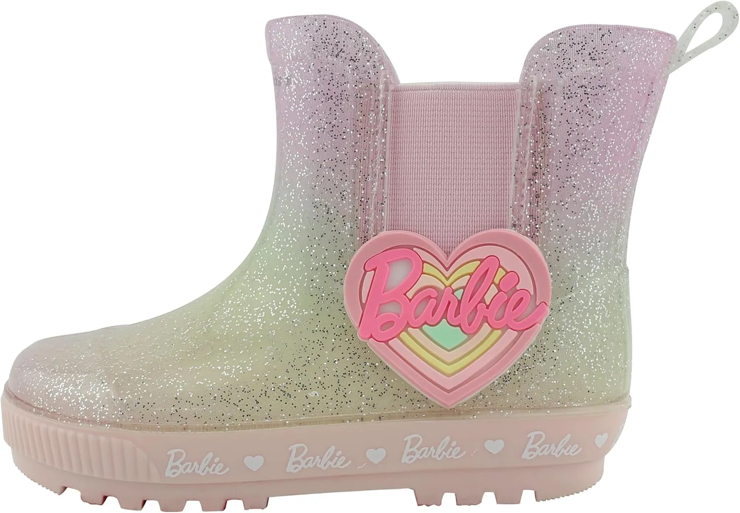 Barbie Toddler Chelsea Rain Boots, Waterproof Rubber Kids Boots
