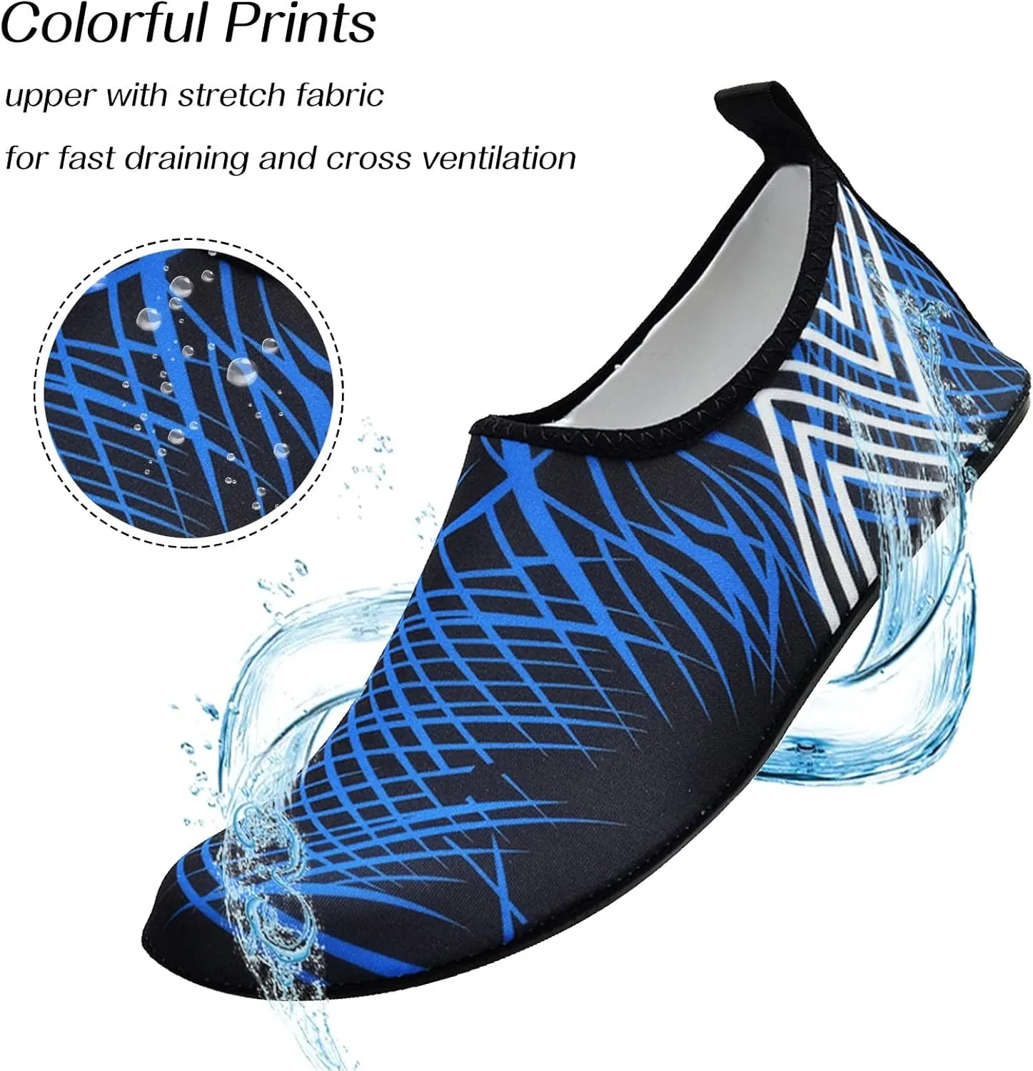 Barefoot Swim Shoes Men Women Quick Dry Aqua Water Shoes Beach Pool Surf Hiking Kayaking Diving Yoga Outdoor Sport Lightweight Design