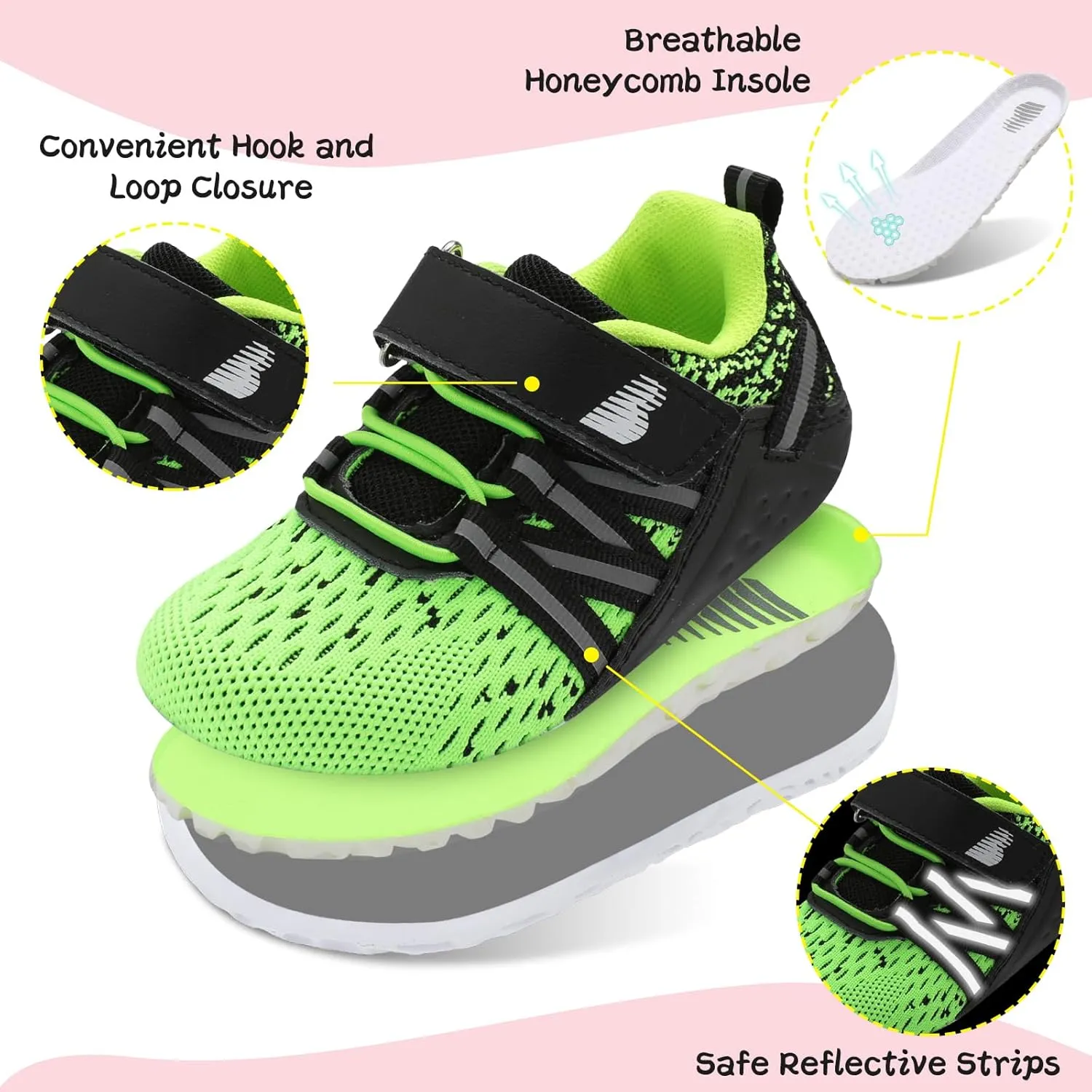 BARERUN Baby Sneakers Toddler Shoes Soft Anti-Slip Sole Newborn First Walkers Infant Toddler Breathable Athletic Running Shoes