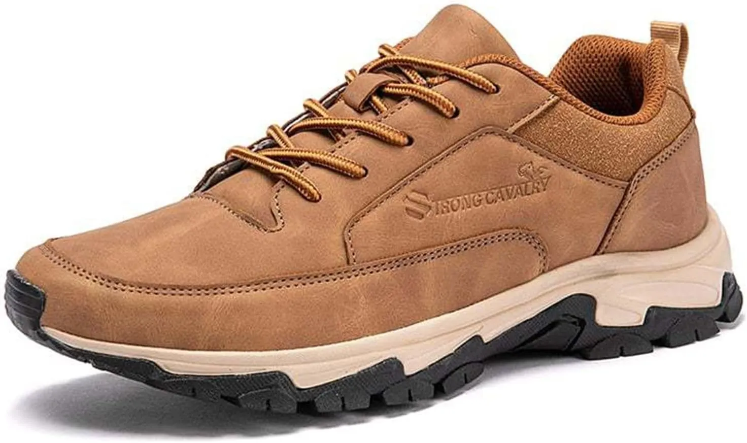 Bestofoot Mens Shoes, Men's Comfortable Genuine Leather Sneakers with Arch Support and Shock Absorption