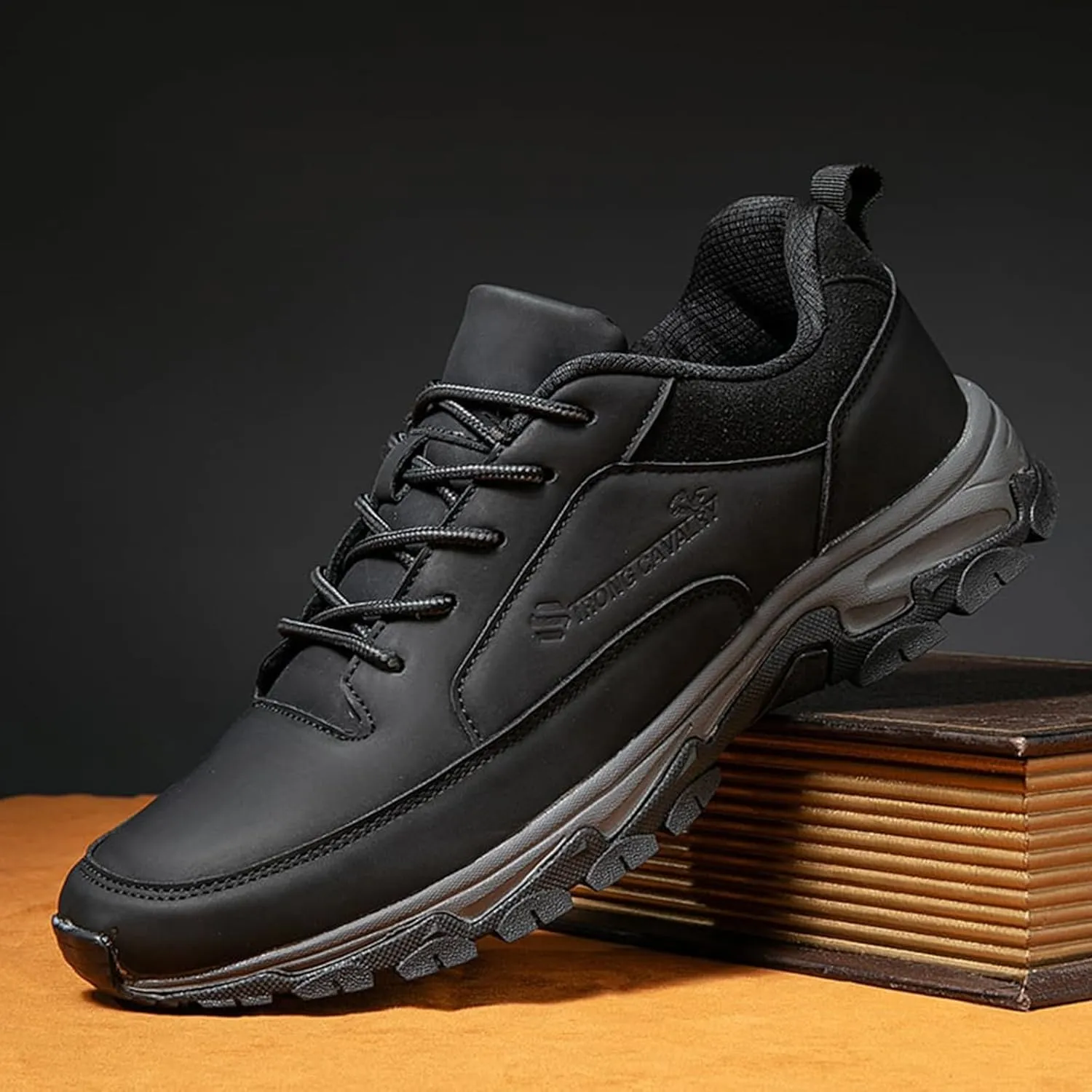 Bestofoot Mens Shoes, Men's Comfortable Genuine Leather Sneakers with Arch Support and Shock Absorption