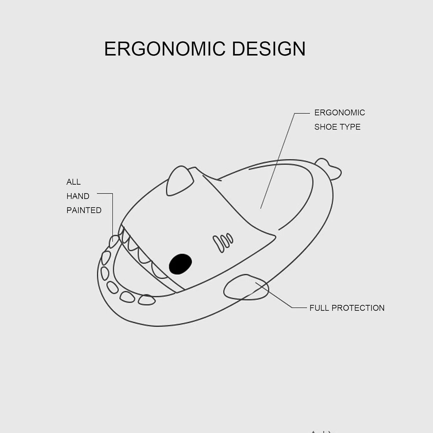 Big Eye Shark Slides, Cute Cartoon 3d Cloud Shark Slippers Shoes Sandals For Women Men