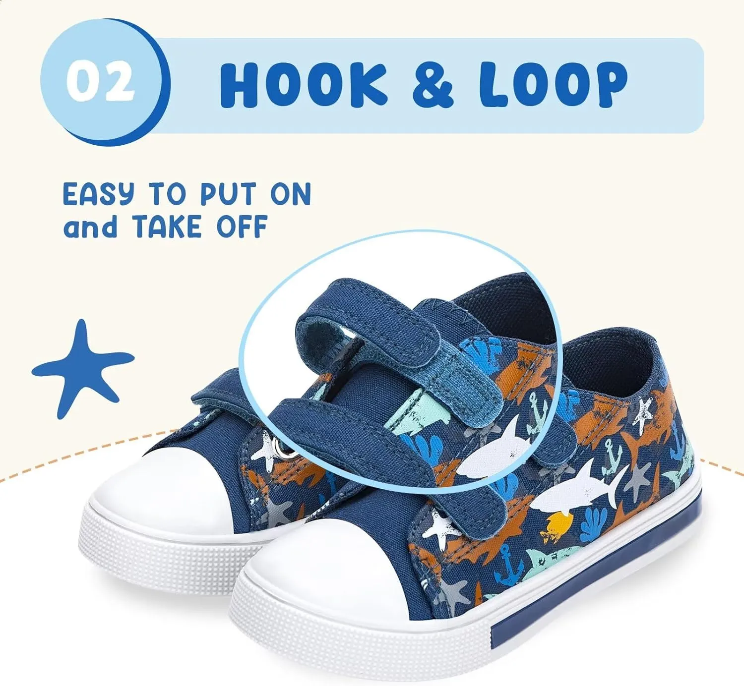 Boys Girls Sneakers Light Up Canvas Shoes for Toddler Kids Easy Fasten Fashion Shoes with Hook and Loops