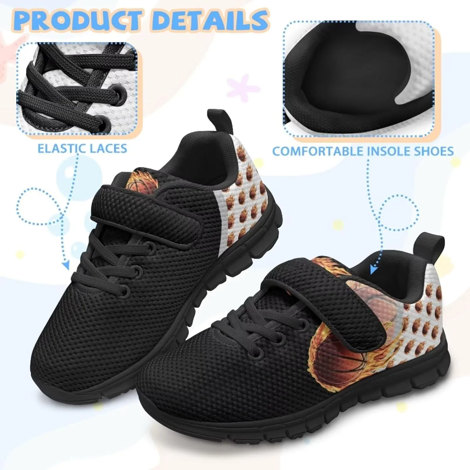 Boys Shoes Kids Sneakers Breathable Athletic Running Tennis Shoes for Little Kid/Big Kid US 11-2.5