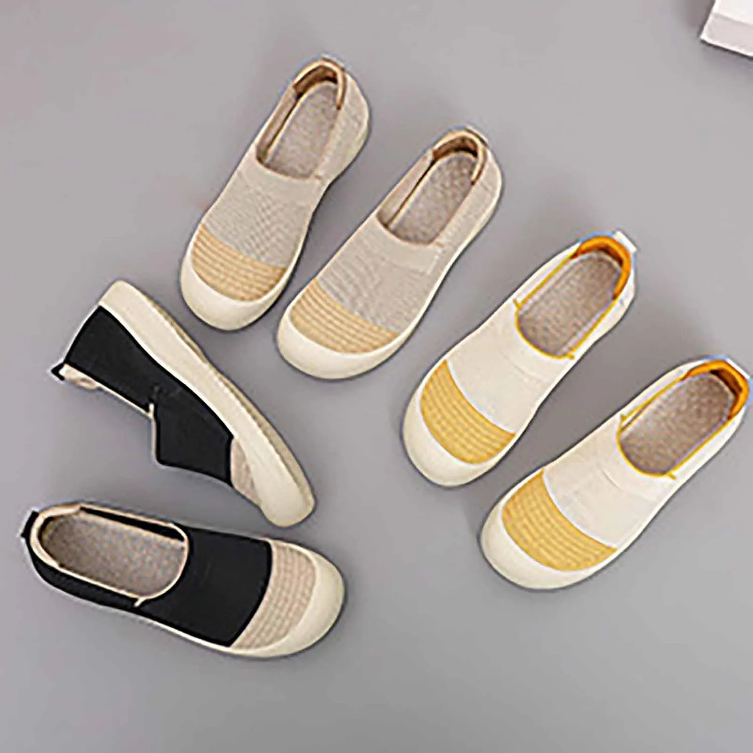 Breathable Slip On Shoes for Woman Foam Sandals Walk Outdoor Sneakers Mesh Dressy Casual Comfortable Zapatos para Mujer