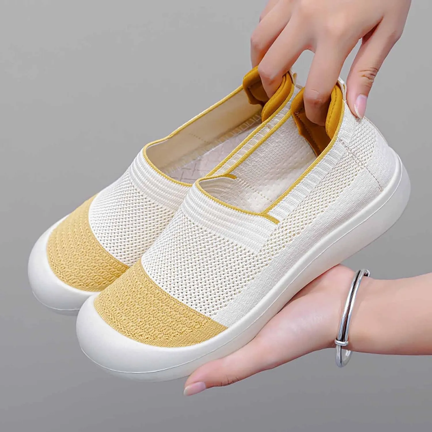 Breathable Slip On Shoes for Woman Foam Sandals Walk Outdoor Sneakers Mesh Dressy Casual Comfortable Zapatos para Mujer