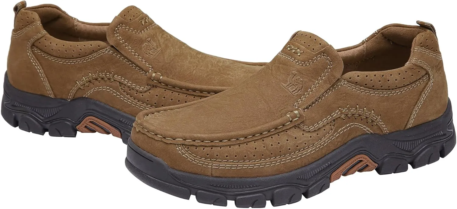 CAMEL CROWN Mens Slip On Loafer Leather Casual Walking Shoes Comfortable for Work Office Dress Outdoor