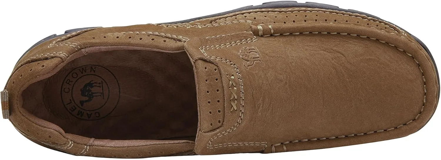 CAMEL CROWN Mens Slip On Loafer Leather Casual Walking Shoes Comfortable for Work Office Dress Outdoor