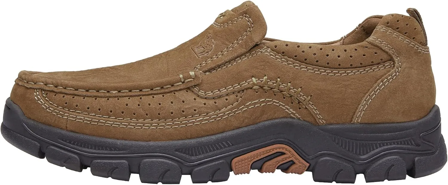CAMEL CROWN Mens Slip On Loafer Leather Casual Walking Shoes Comfortable for Work Office Dress Outdoor