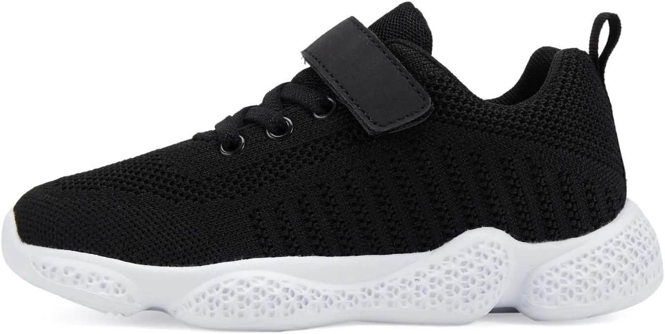 Casbeam Kids Breathable Sneakers Mesh Lightweight Easy Walk Casual Sport Strap Athletic Running Shoes for Boys Girls