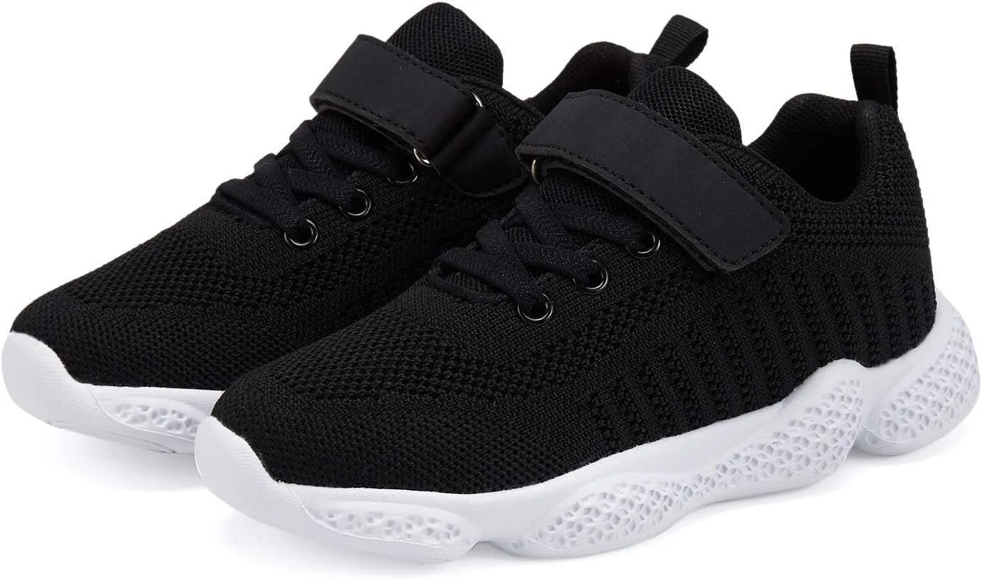 Casbeam Kids Breathable Sneakers Mesh Lightweight Easy Walk Casual Sport Strap Athletic Running Shoes for Boys Girls