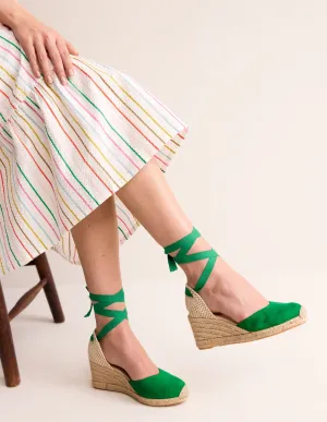 Cassie Espadrilles mit Keilabsatz-Baumgrün
