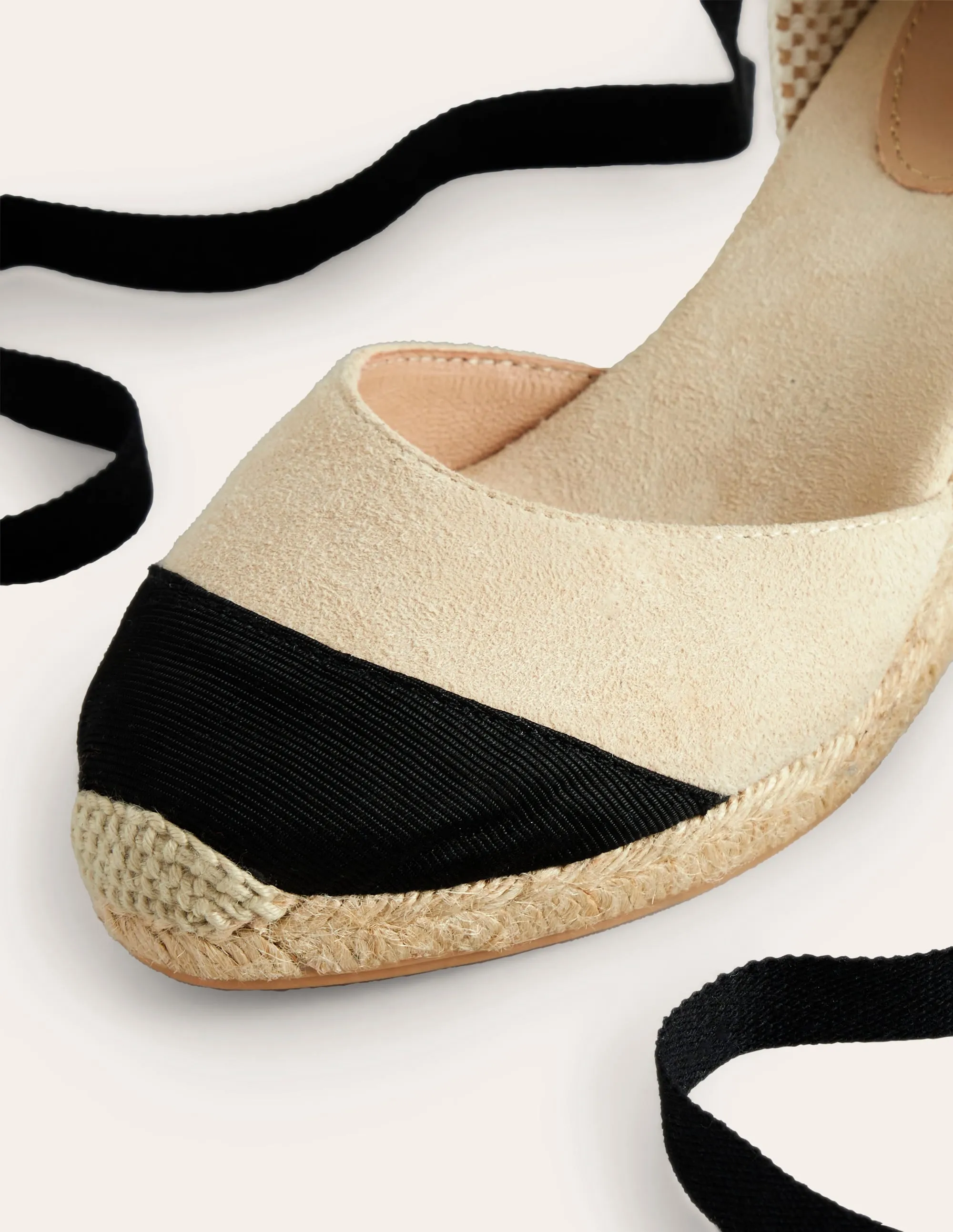 Cassie Espadrilles mit Keilabsatz-Haferbeige/Schwarz