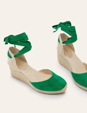 Cassie Espadrilles mit Keilabsatz-Schottengrün