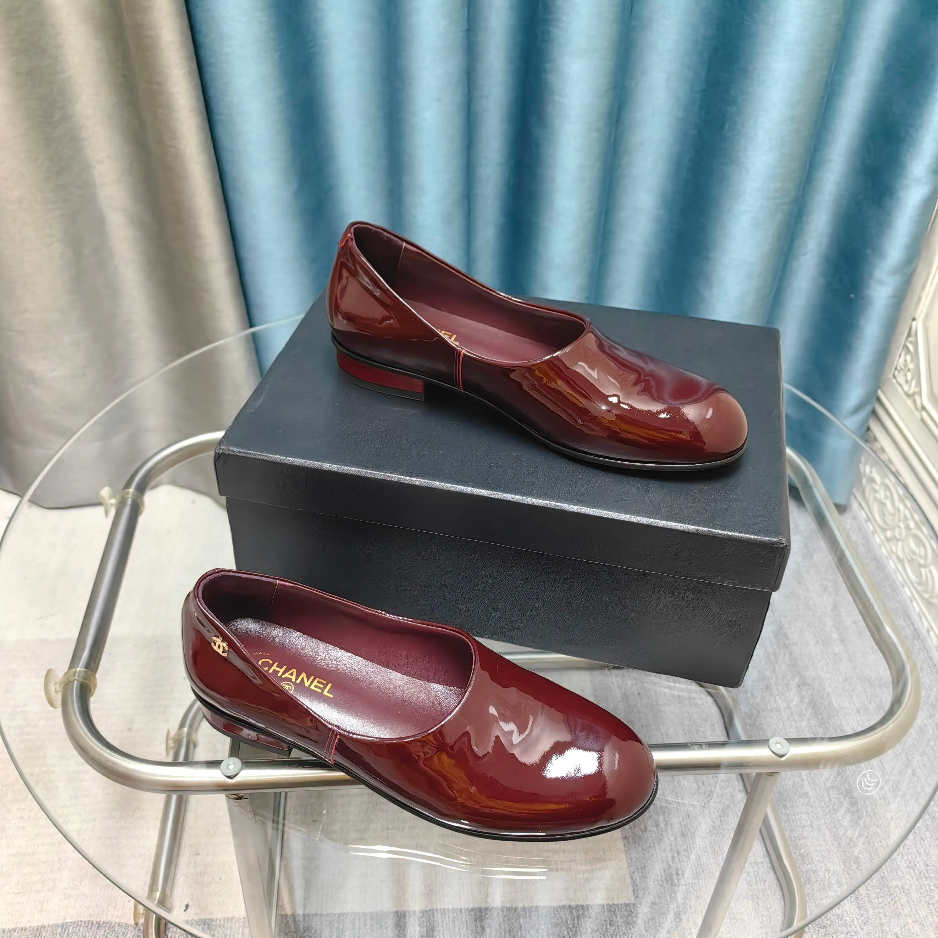 CC 25C Loafer Burgundy Patent Calfskin