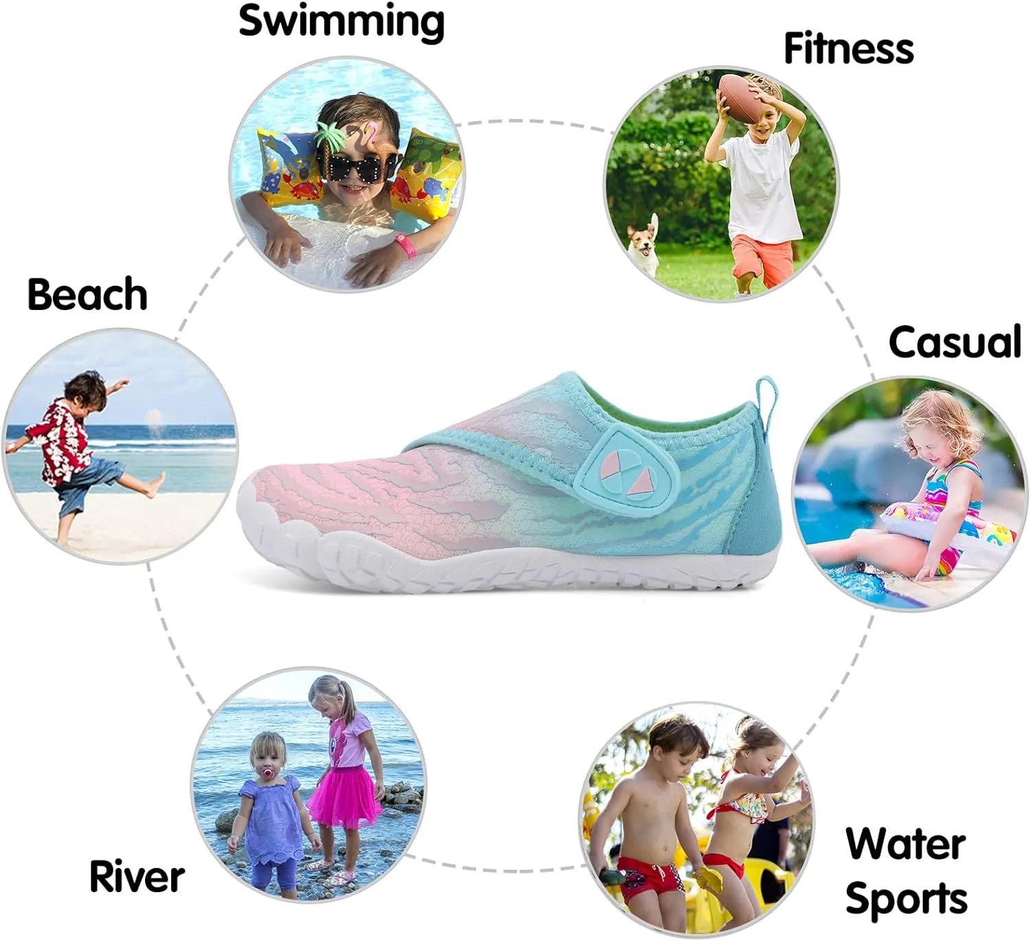 Centipede Demon Kids Water Shoes Girls Boys Quick Dry Aqua Shoes Barefoot Water Sneakers for Beach Swim Pool Boats Outdoor Water Sports Little/Big Kid