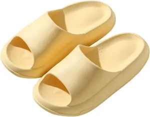 Cloud Cushion Slides for Women and Men Pillow Slippers Non-Slip Soft Shower Spa Bath Pool Gym House Sandals for Indoor & Outdoor Thick Sole Open Toe Quick Dry Beach Shoes EVA New Material