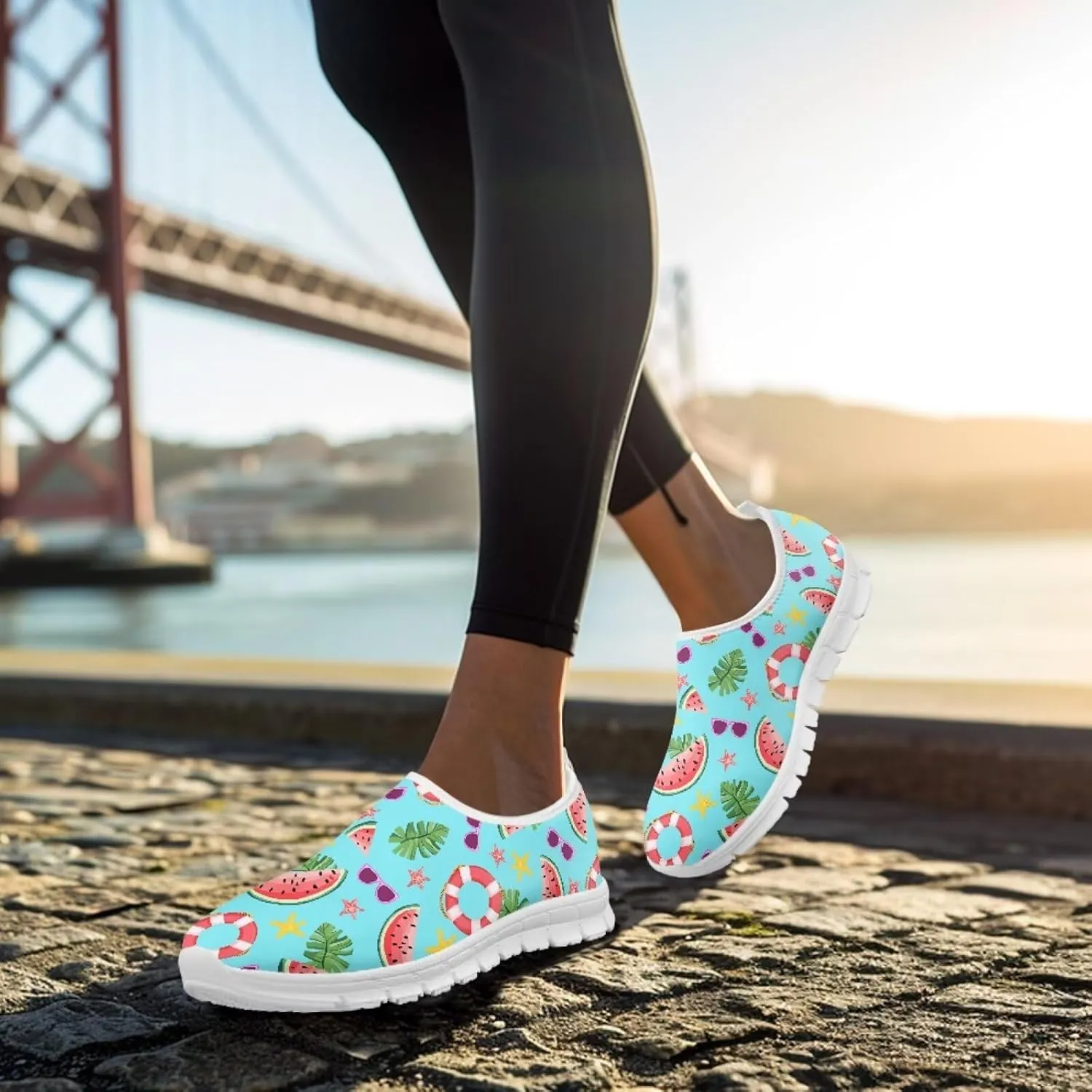 Coloranimal Flats for Women Walking Shoes Casual Flats Comfortable Womens Travel Shoes Loafers with Anti Skid Sole Fashion Womens Footwear