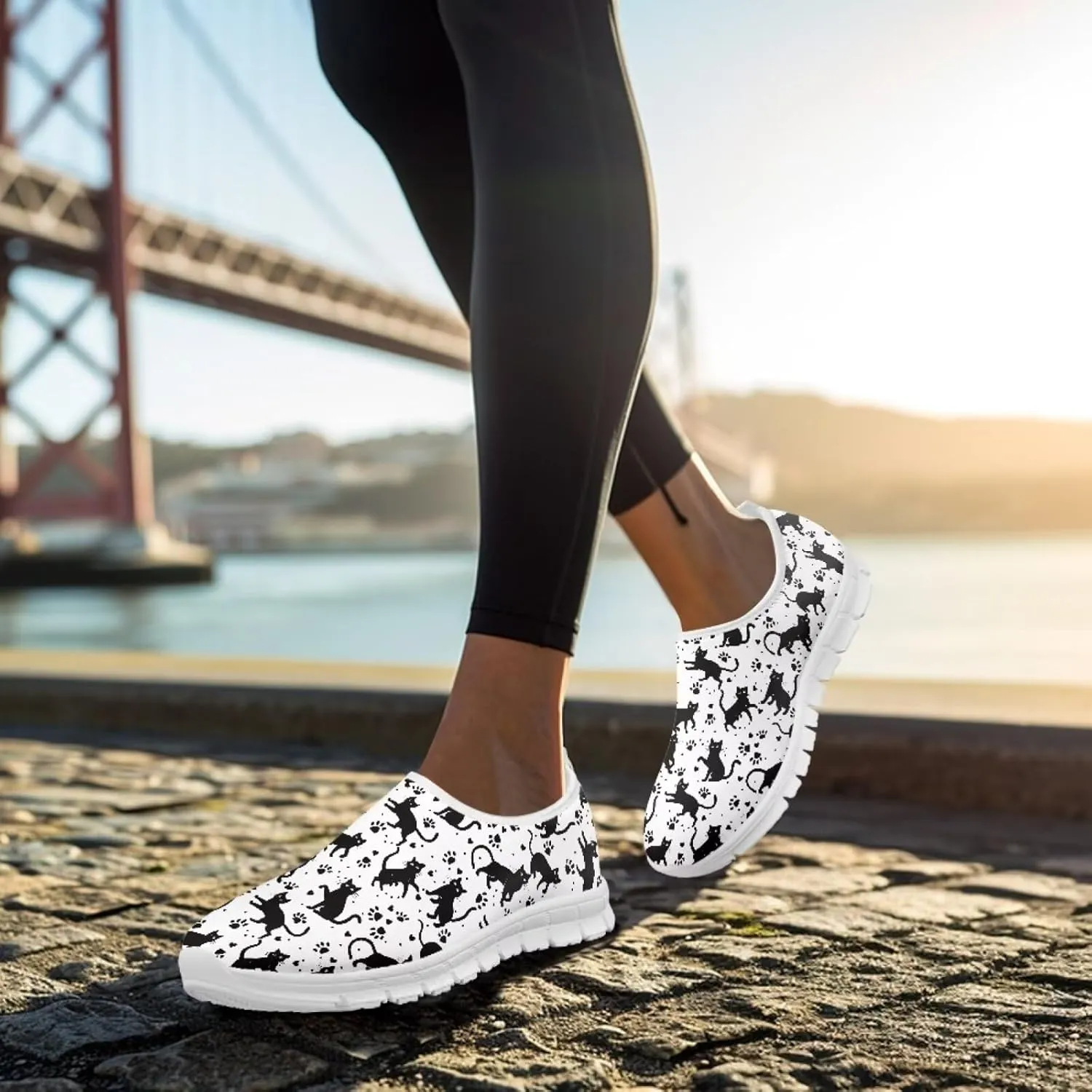Coloranimal Flats for Women Walking Shoes Womens Loafers Slip On Shoes Travel Shoes with Anti Skid Sole Cute Watre Shoes Casual Flats