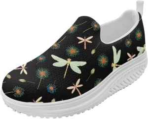 Coloranimal Platform Sneakers for Women Fashion Platform Loafers Slip On Shoes Womens Loafers High Top Athletic Sneakers Non Slip Ladies Jogging Shoes
