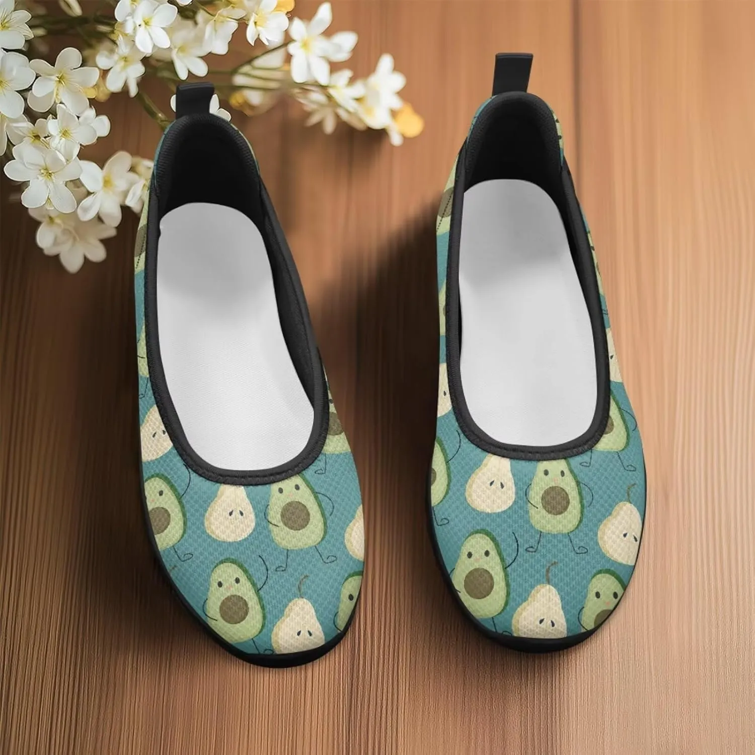 Coloranimal Womens Flats Loafers Slip On Shoes Travel Shoes Fashion Walking Running Shoes Outdoor Lightweight Womens Mesh Flats