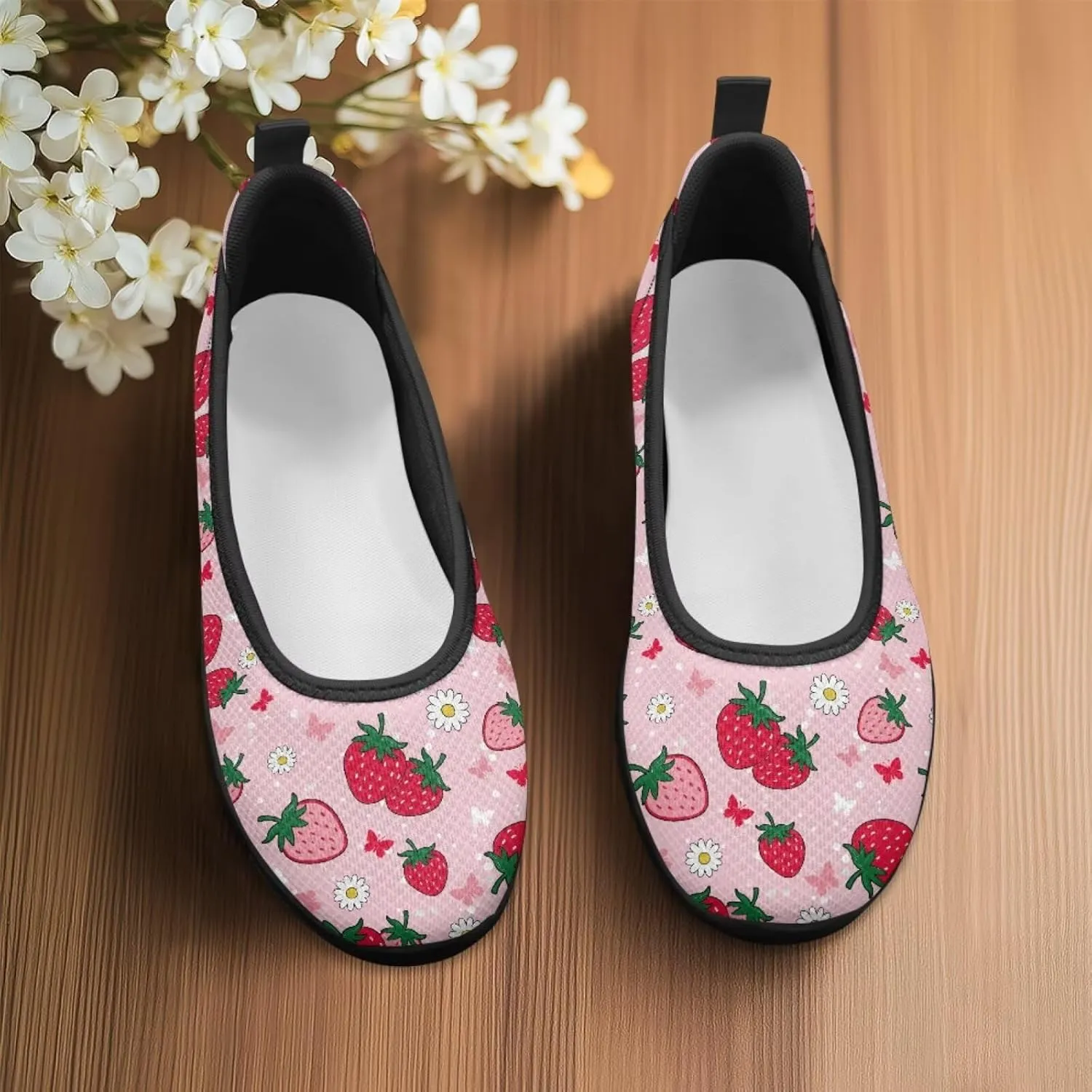 Coloranimal Womens Flats Loafers Slip On Shoes Travel Shoes Fashion Walking Running Shoes Outdoor Lightweight Womens Mesh Flats