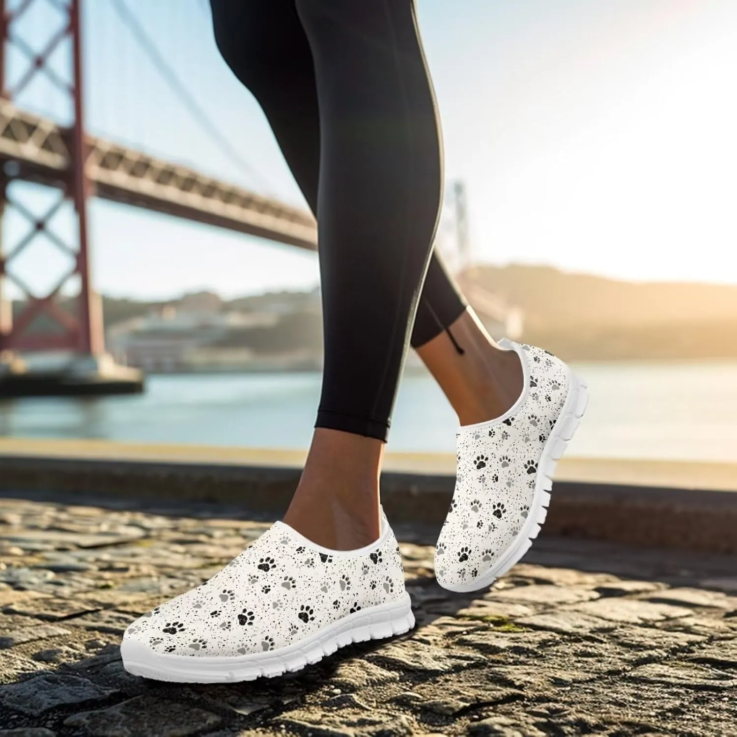 Coloranimal Womens Flats Walking Shoes Loafers for Women Casual Women's Road Running Shoes Travel Shoes Anti Skid Mesh Sports Shoes