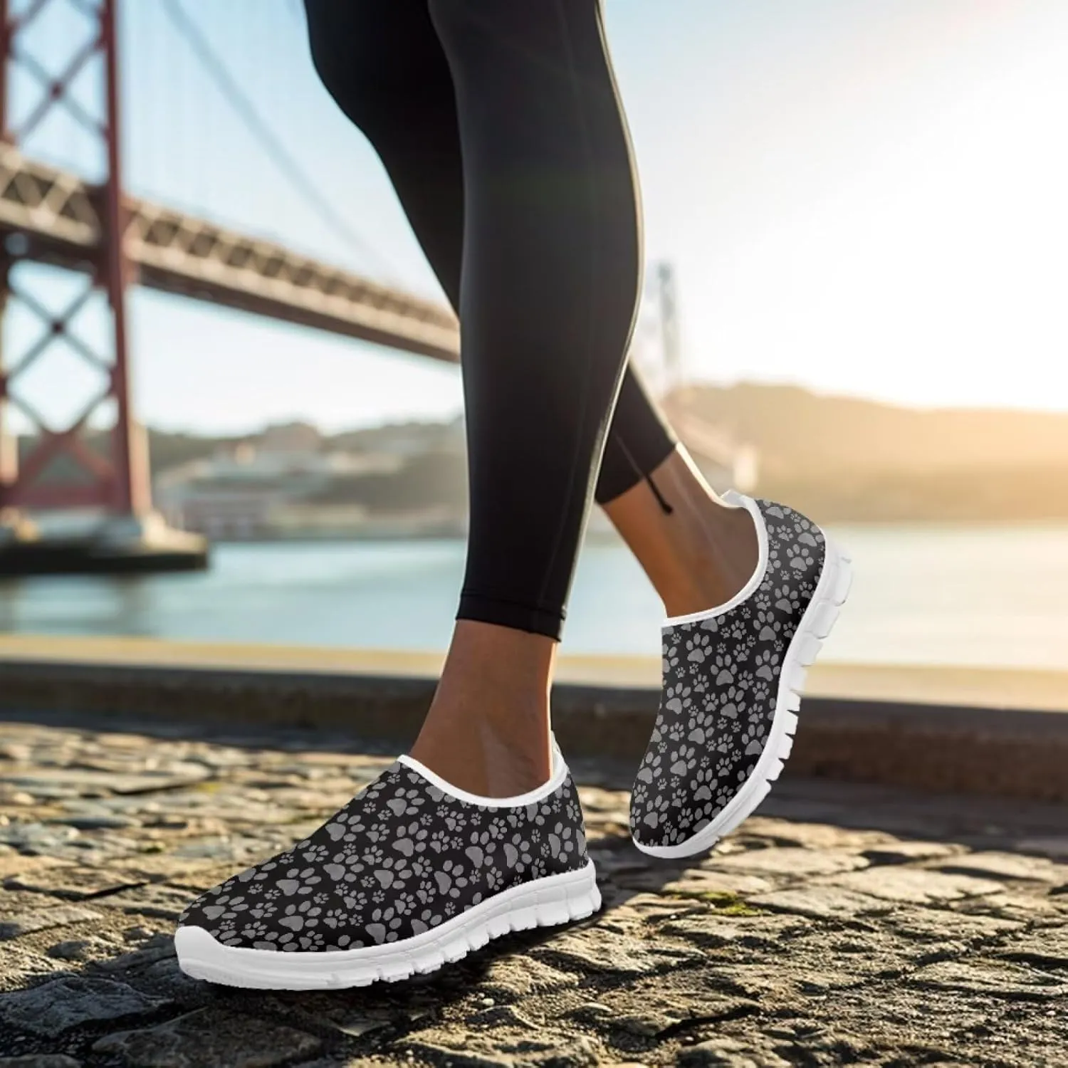 Coloranimal Womens Flats Walking Shoes Loafers for Women Casual Women's Road Running Shoes Travel Shoes Anti Skid Mesh Sports Shoes