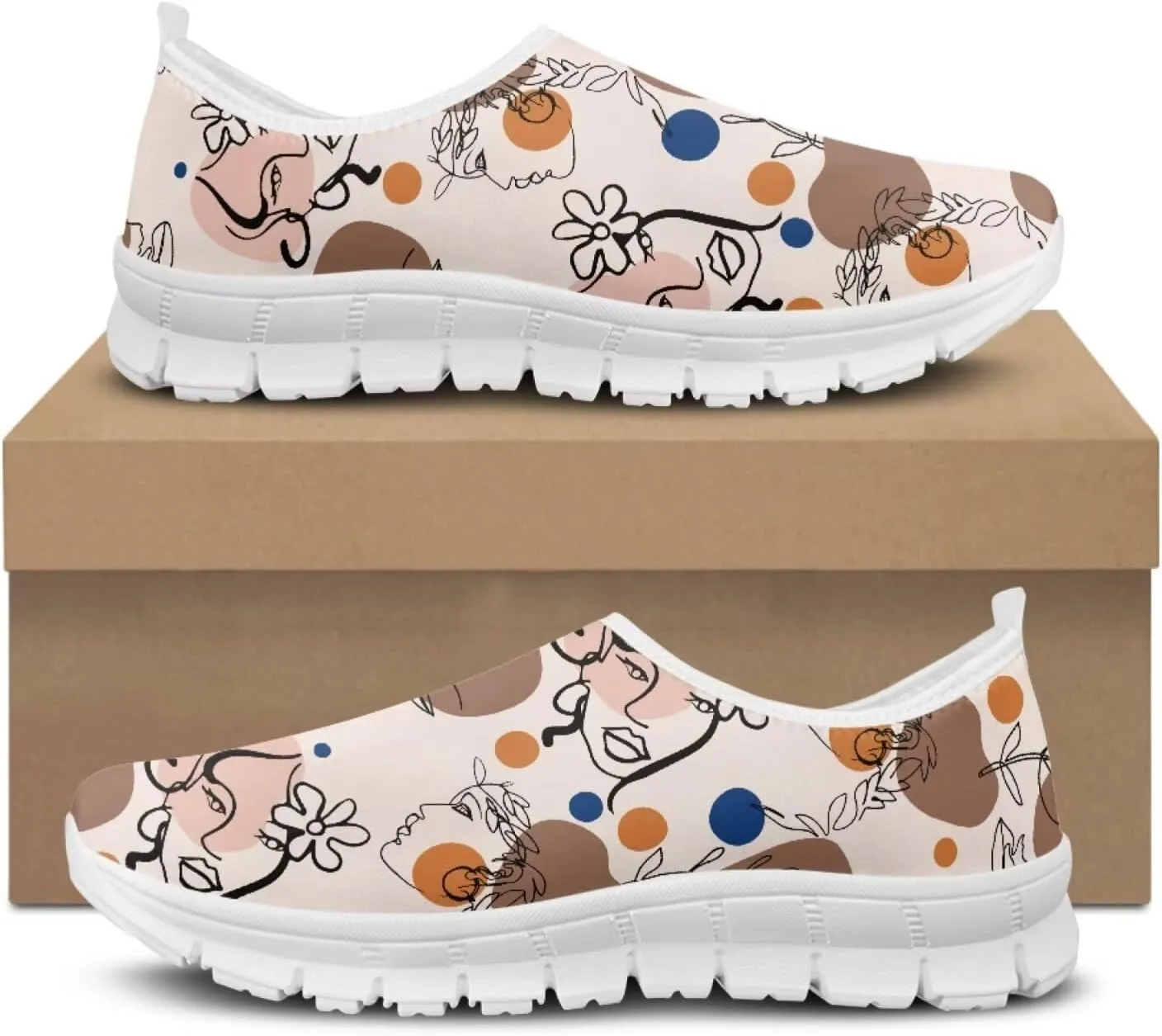 Coloranimal Womens Loafers Casual Flats Slip On Shoes Women Walking Shoes Lightweight Womens Casual Shoes Travel Shoes