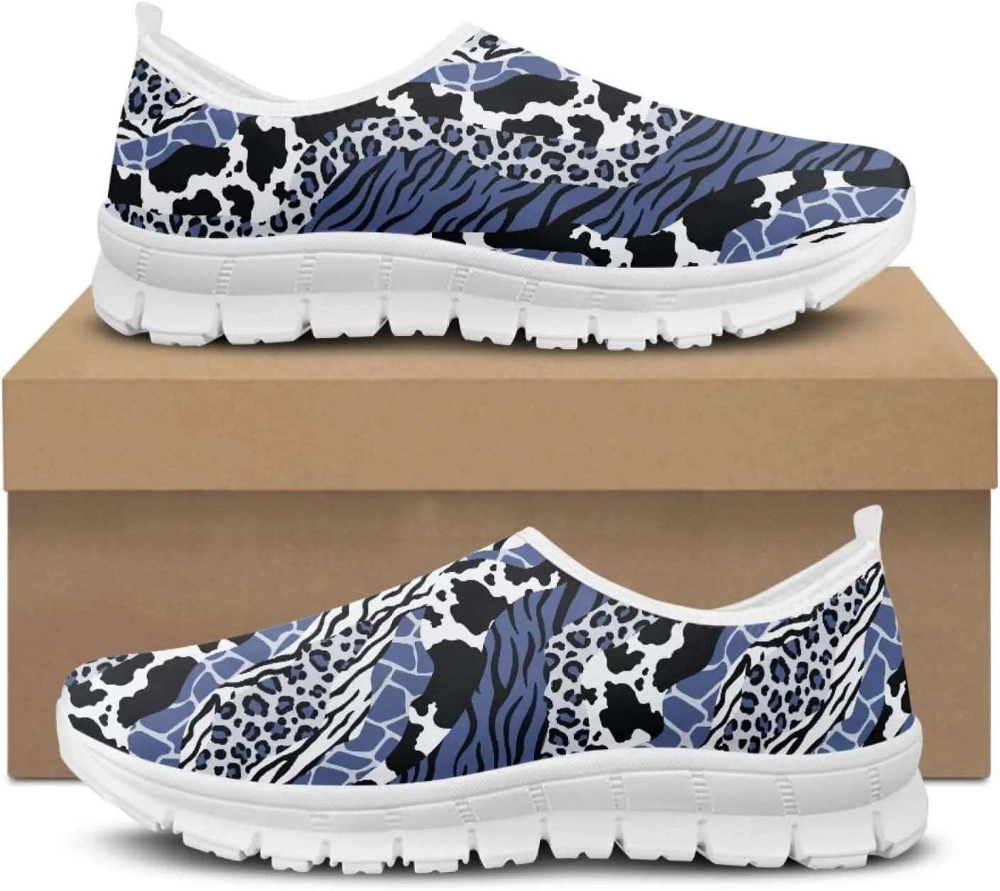 Coloranimal Womens Loafers Casual Flats Slip On Shoes Women Walking Shoes Lightweight Womens Casual Shoes Travel Shoes