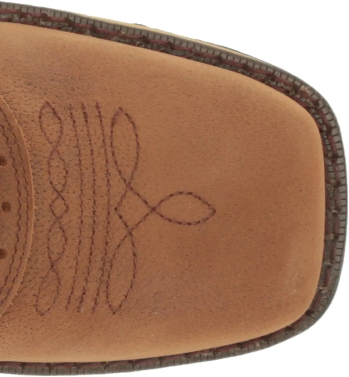 CORRAL LADIE'S TAN HYDRO RESIST SADDLE VAMP/BROWN TOP FARM&RANCH DUAL DENSITY SOLE SQ TOE, RUBBER SOLE, RANCHING W5006