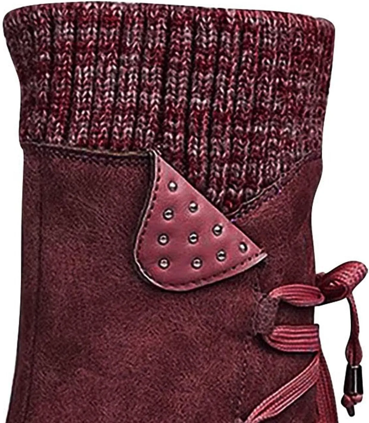 Ctreela Sock Top Boot for Women Fashion Short Combat Boots Slip On Booties with Side Zipper Low Heel Winter Ankle Booties